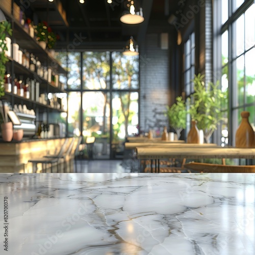 Bokeh effect in an office interior with marble stone tabletop for product display. Concept Bokeh Effect, Office Interior, Marble Stone Tabletop, Product Display, Photography © adri