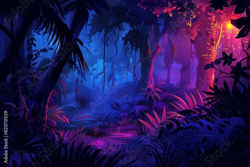 Dreamy Jungle Scene