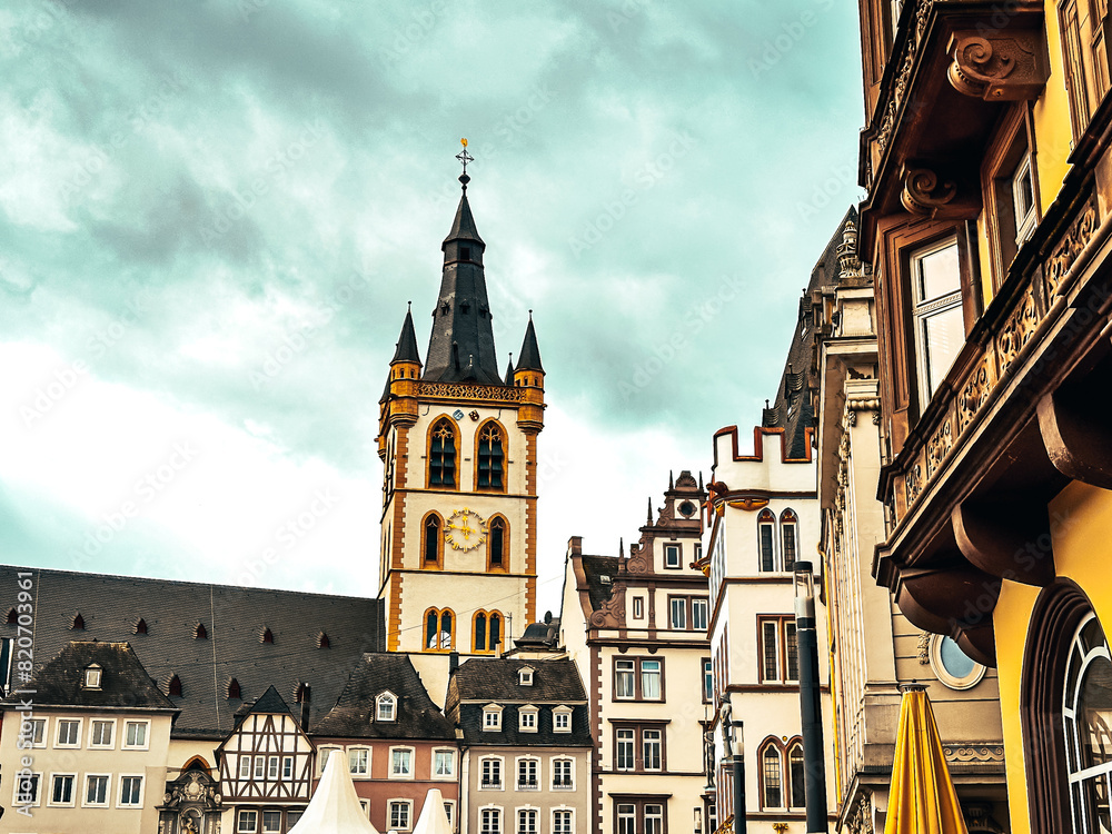 Fototapeta premium Street view of old village Trier in Germany