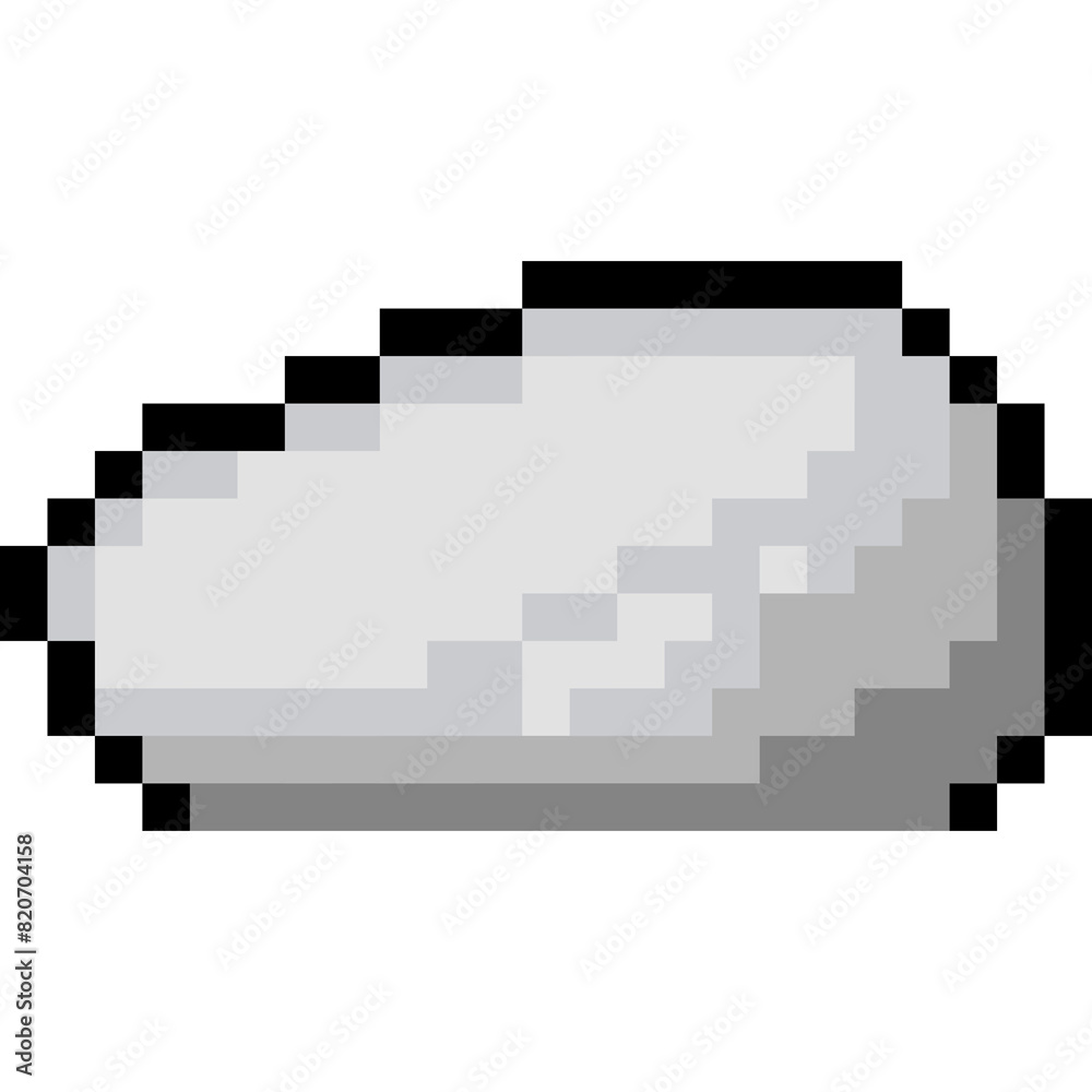 Pixel art cartoon boulder icon 9 Pixel art cartoon boulder icon 9