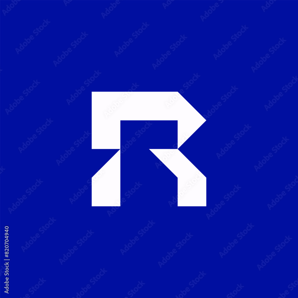 Letter R initial logo design. Wordmark, typography vector Letter R initial logo design. Wordmark, typography vector