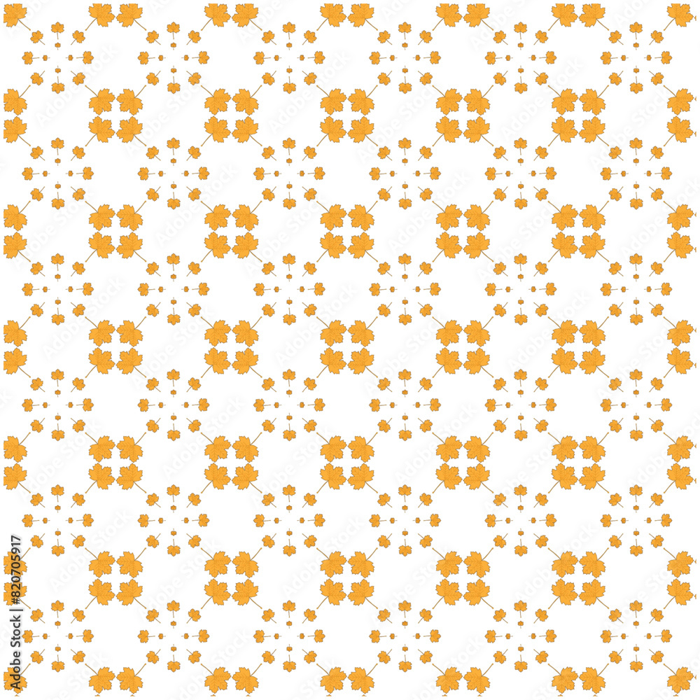 A seamless flower pattern with leaves. A seamless flower pattern with leaves.