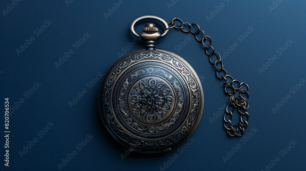 Close Up of a Pocket Watch on a Chain Close Up of a Pocket Watch on a Chain