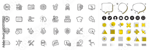 Set of Petrol station, Yummy smile and Bitcoin think line icons for web app. Design elements, Social media icons. Certified refrigerator, Chemical formula, Seo shopping icons. Vector