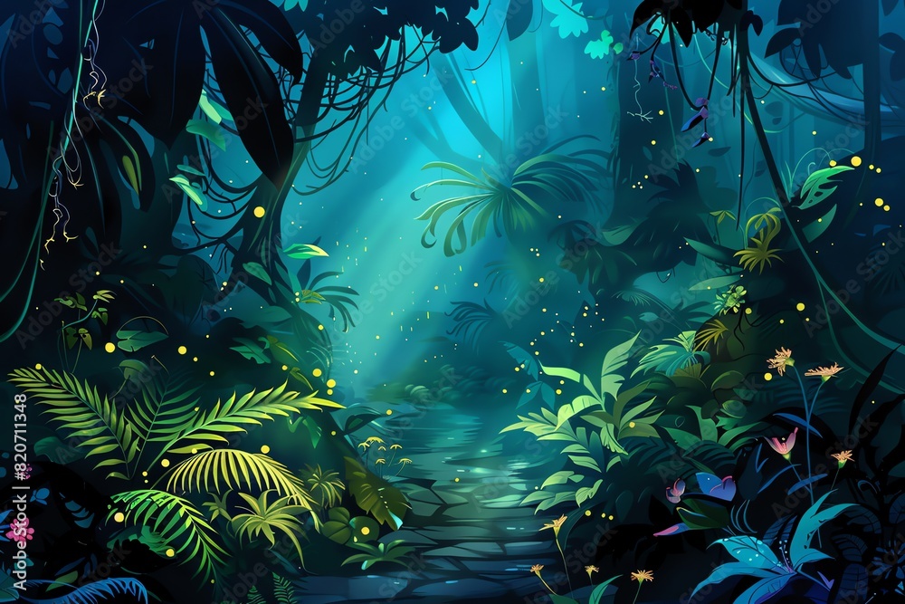 Fototapeta premium Jungle Dreamscape Background