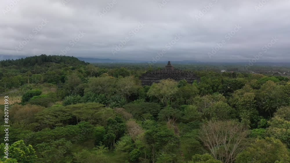 Aerial view of Borobudur temple, Central Java, Indonesia Aerial view of Borobudur temple, Central Java, Indonesia