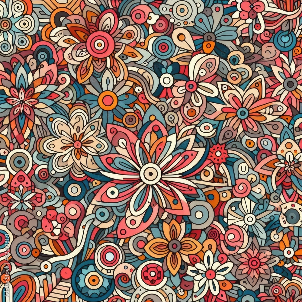 Vibrant floral tapestry with Generative AI. Vibrant floral tapestry with Generative AI.