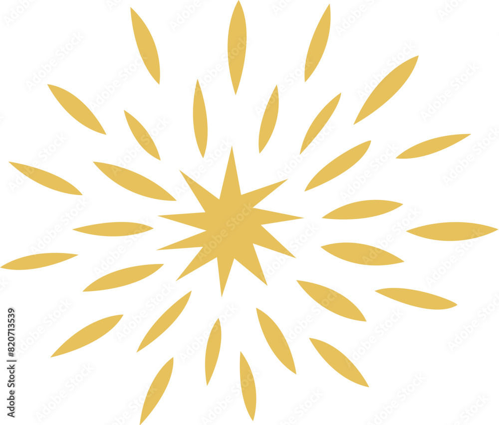 Yellow fireworks for New Year Yellow fireworks for New Year