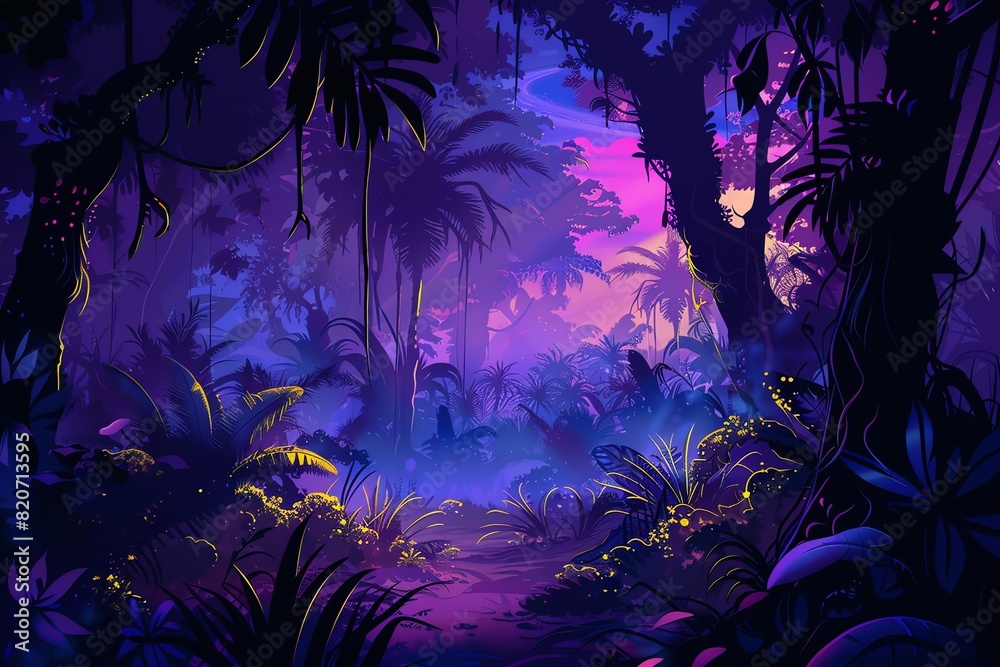 Fototapeta premium Jungle Dreamscape Background