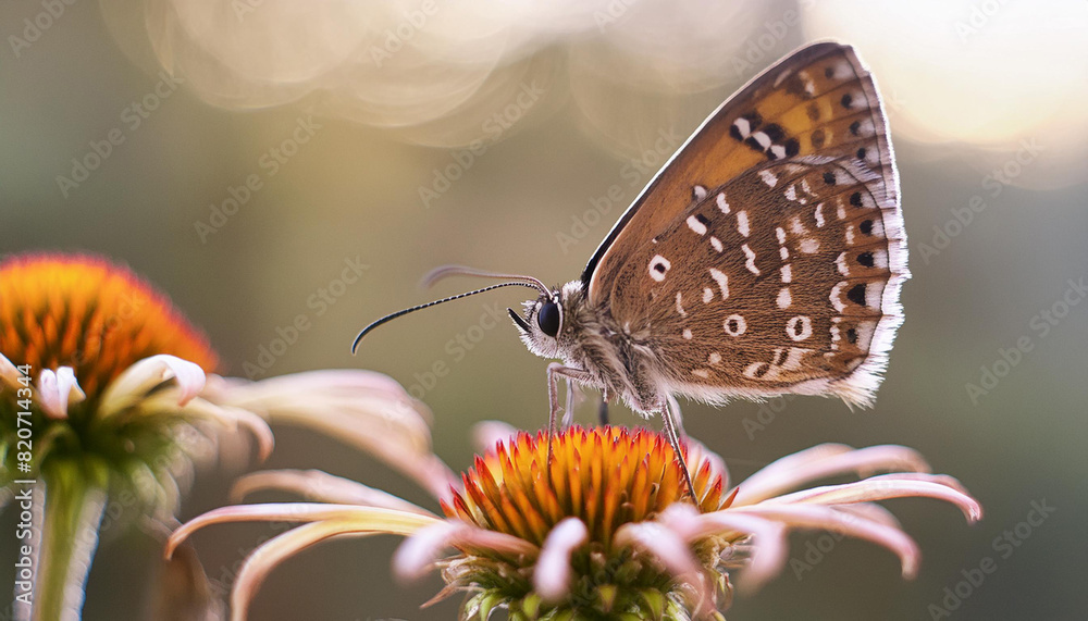 Obraz premium a photorealistic image of a butterfly in macro photography
