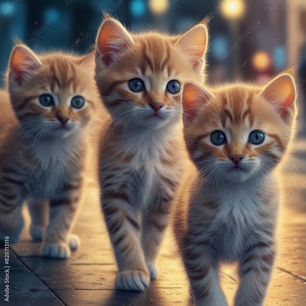 two kittens on a white background two kittens on a white background