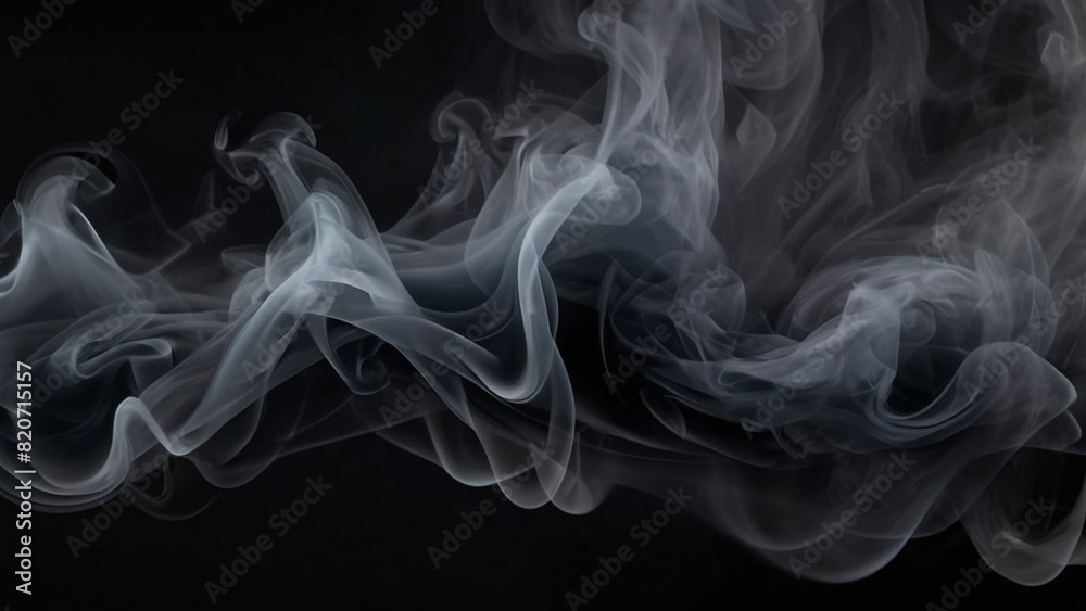 Smoke on dark background, generative ai