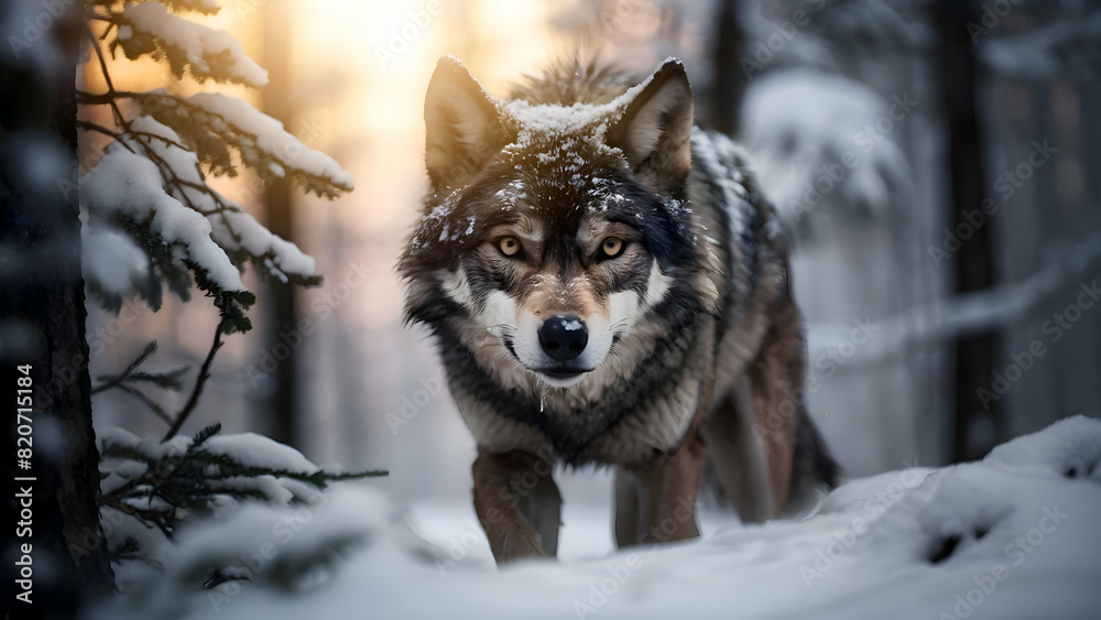 wolf in winter wolf in winter