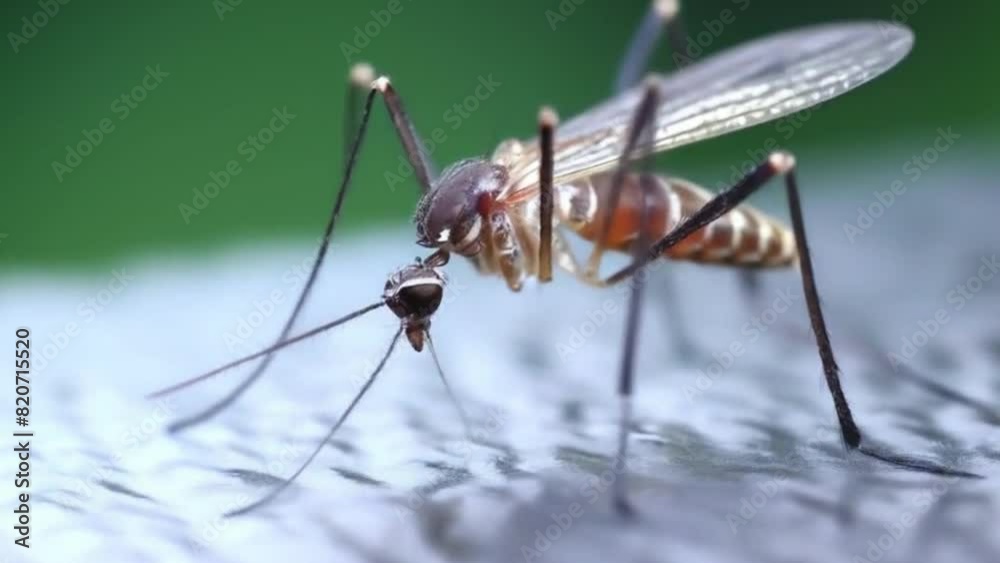 Close-Up of a Mosquito on Human Skin in the Wild, A Detailed Glimpse into Nature's Tiny Predator Close-Up of a Mosquito on Human Skin in the Wild, A Detailed Glimpse into Nature's Tiny Predator