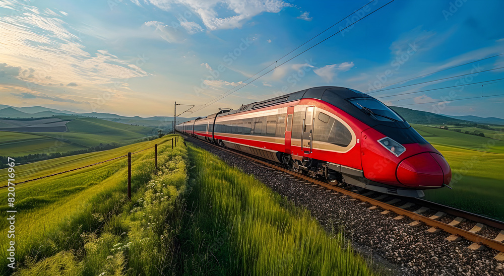 Fototapeta premium train on the railway