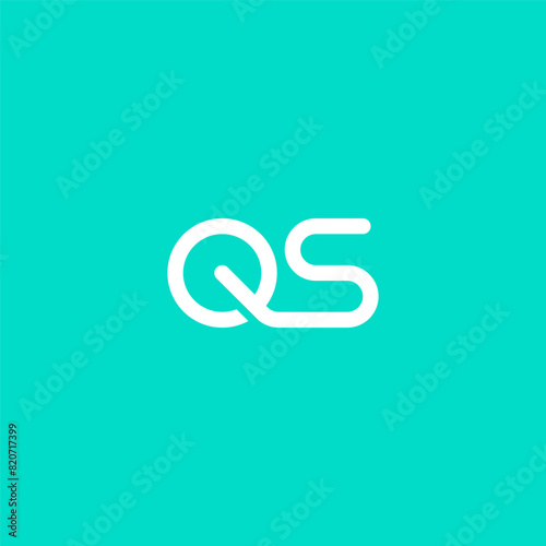  QS monogram logo linear style.