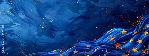 Conceptual illustration - Flag of Europe background banner photo