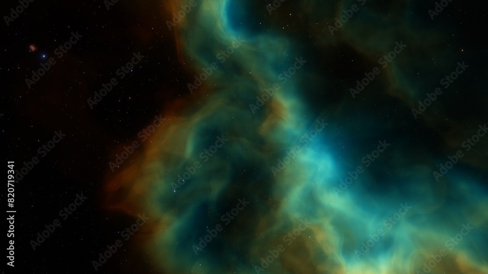 Space background. Nice clean colorful nebula with star field. 3D rendering
Space background. Nice clean colorful nebula with star field. 3D rendering
