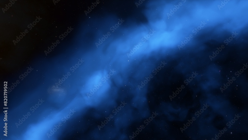 Space background. Nice clean colorful nebula with star field. 3D rendering
