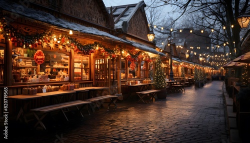 Christmas market in Hallstatt  Austria