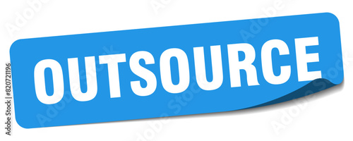 outsource sticker. outsource label