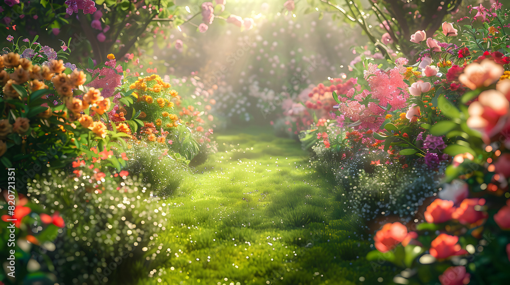 Summer flower garden Summer flower garden