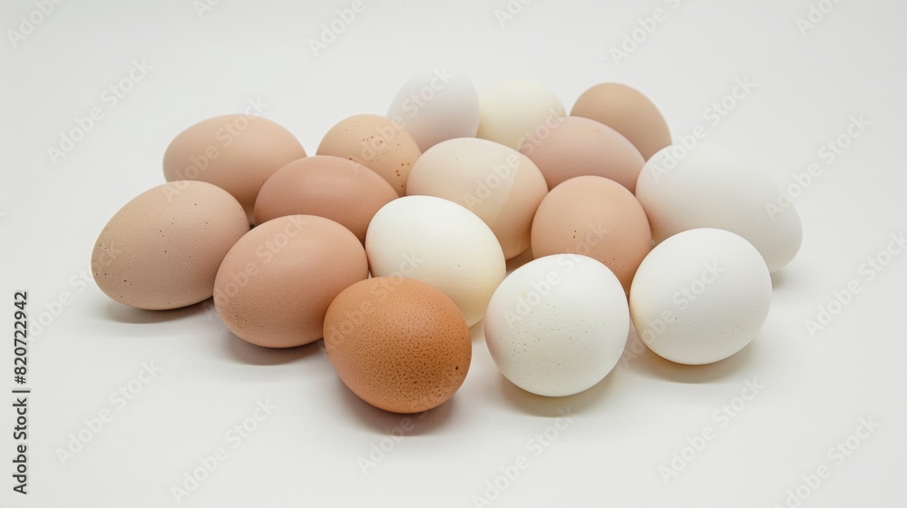 chicken eggs on a white background chicken eggs on a white background