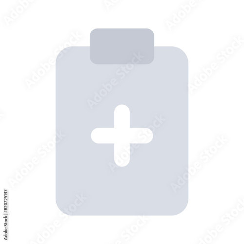 Have a look at this amazing icon of medical record, vector of patient medical data