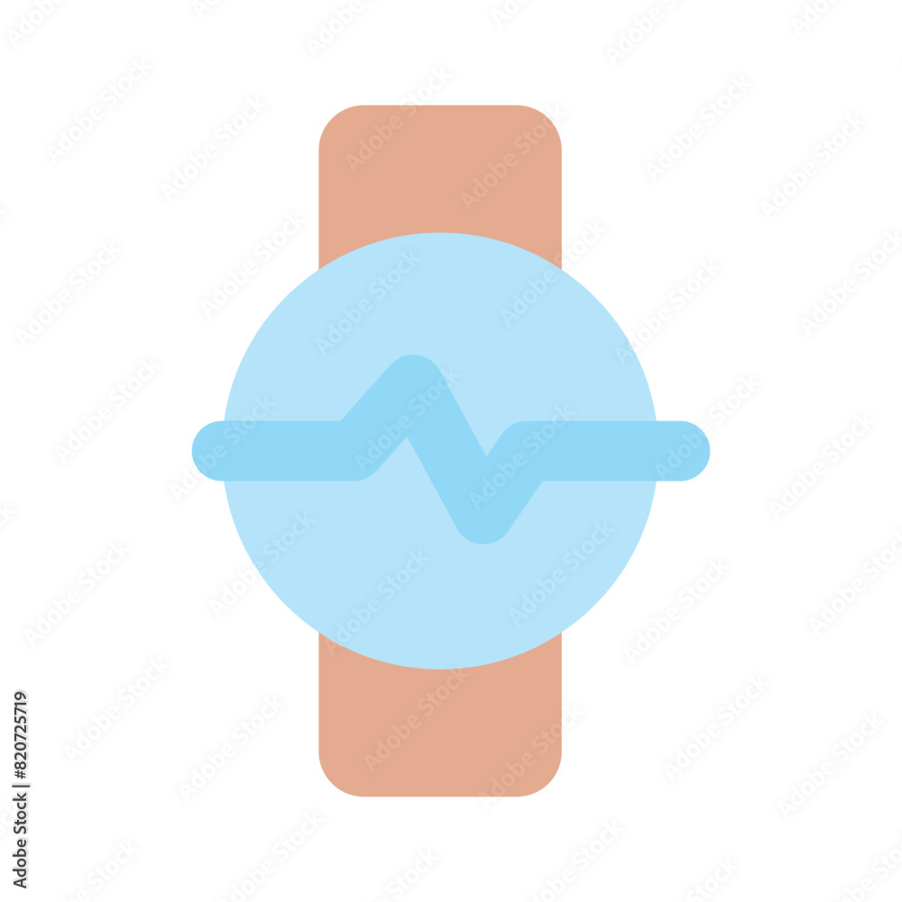 Health tracker smart watch isolated on white background, vector illustration Health tracker smart watch isolated on white background, vector illustration