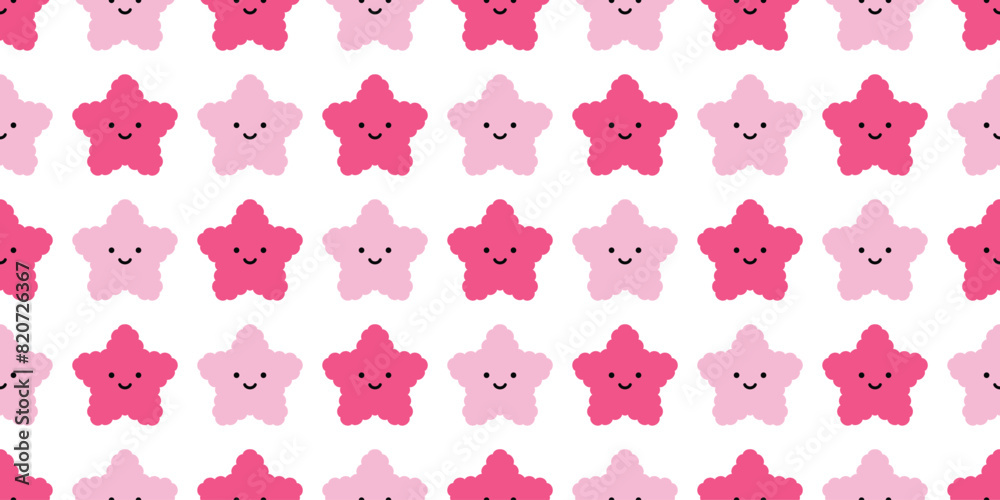 star seamless pattern smile face cartoon vector fluffy doodle cloud night sky gift wrapping paper tile background repeat wallpaper illustration scarf isolated design star seamless pattern smile face cartoon vector fluffy doodle cloud night sky gift wrapping paper tile background repeat wallpaper illustration scarf isolated design