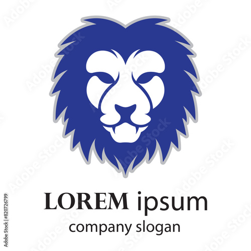 Elegant and dignified lion head logo design