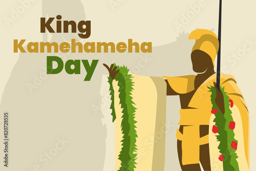 Illustration vector graphic of kamehameha day. Good for poster