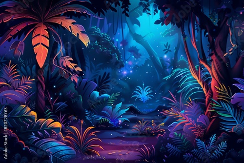 fairy painting jungle background scene