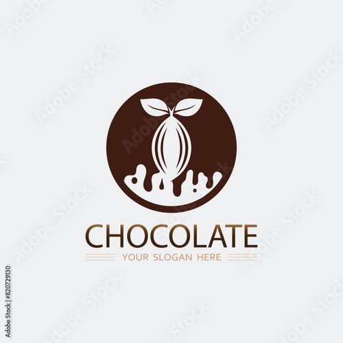 Chocolate and Cocoa logo icon vector design illustration