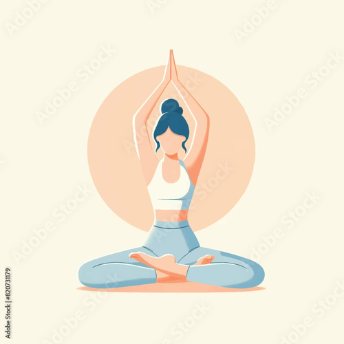 International day of yoga concept I Women body yoga pose