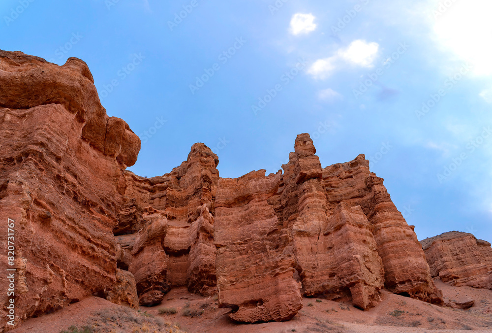 Fototapeta premium Amazing rocks of Charyn canyon near Almaty city, Kazakhstan