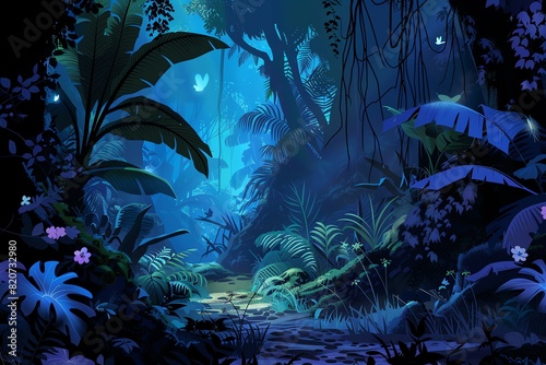 fairy painting jungle background photo