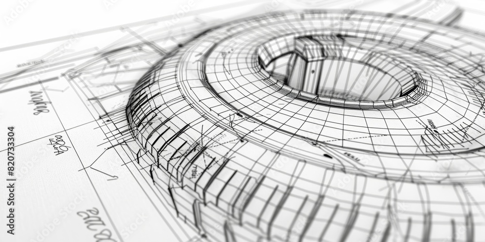 architectural blueprint on a bright white background architectural blueprint on a bright white background