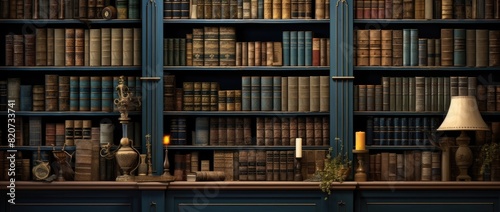 An antique bookshelf adorned with a collection of vintage books from yesteryears.