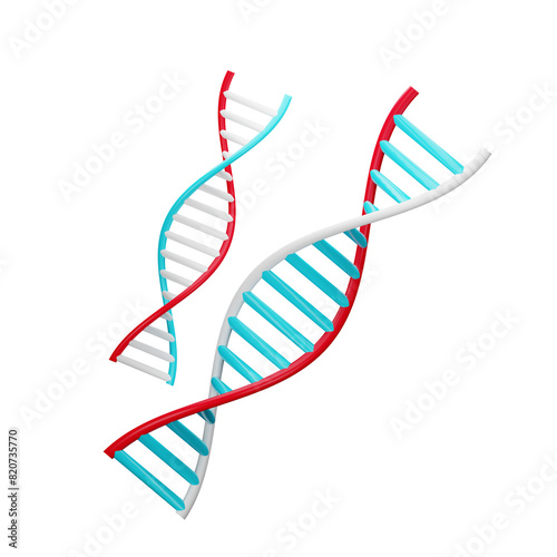 3D illustration of DNA. cell