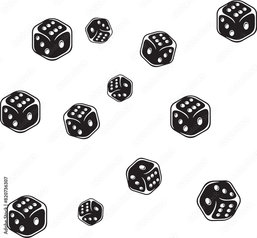 dice seamless pattern silhouette ludu clipart vector illustration dice seamless pattern silhouette ludu clipart vector illustration