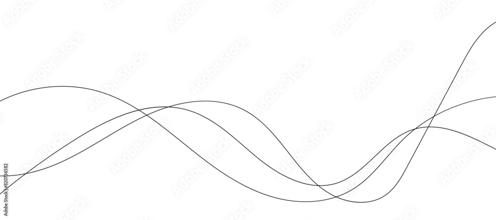 Wave lines vector illustration. Curve wave seamless pattern. Line art striped graphic template. Wave lines vector illustration. Curve wave seamless pattern. Line art striped graphic template.