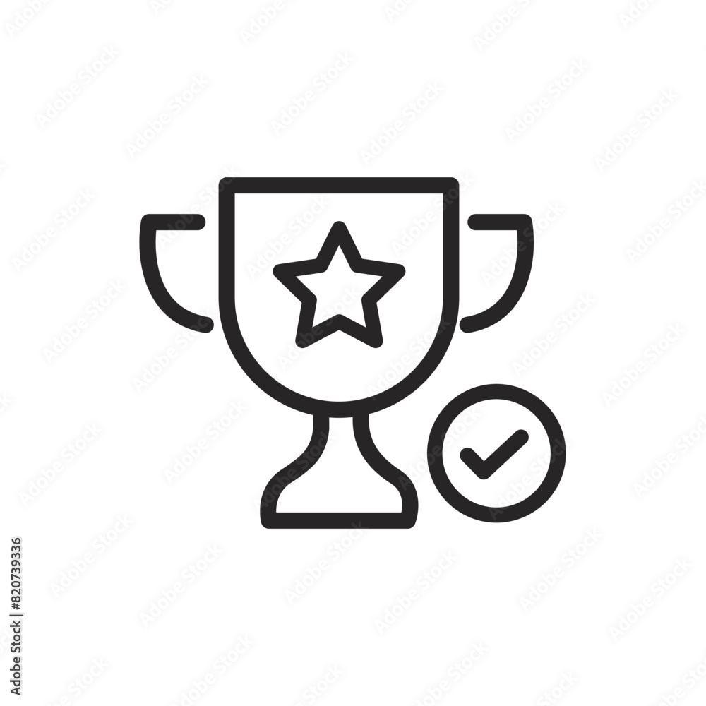 trophy line icon, for winners of champion cup, sport award, success concept vector illustration trophy line icon, for winners of champion cup, sport award, success concept vector illustration