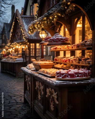 Traditional christmas market in the old town of Strasbourg, France © Iman