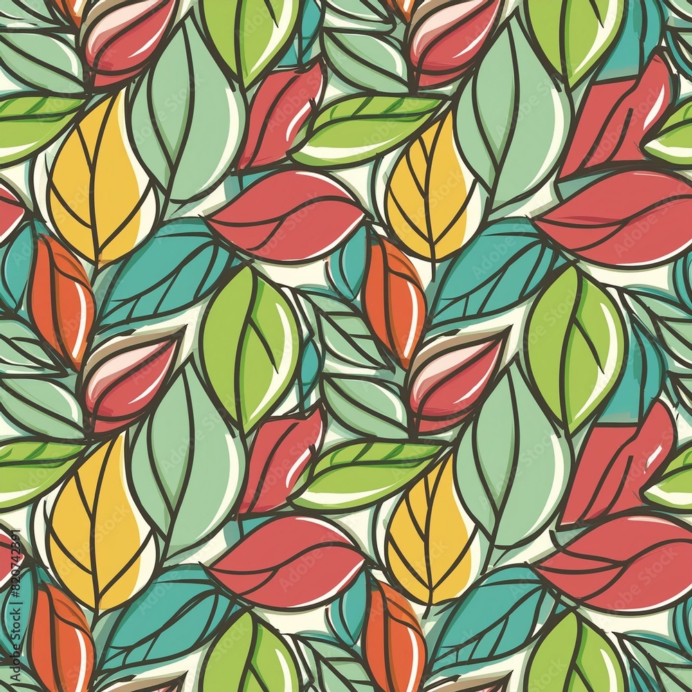seamless pattern with leaves seamless pattern with leaves