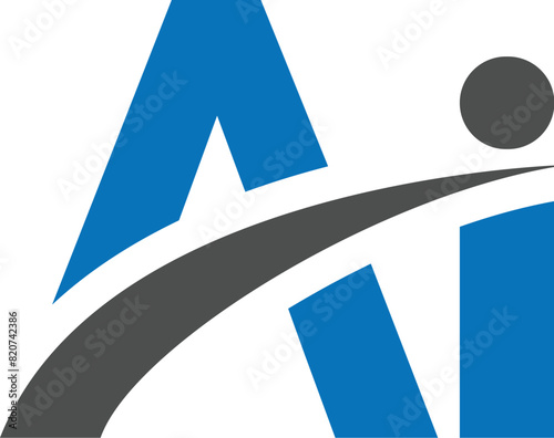 Vászonkép AI letter Logo for app iconic logo design