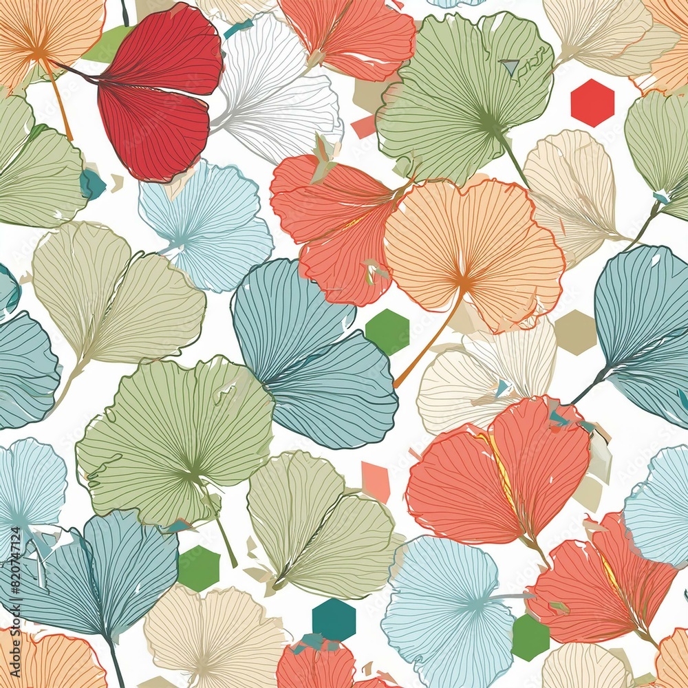 Obraz premium seamless pattern with leaves