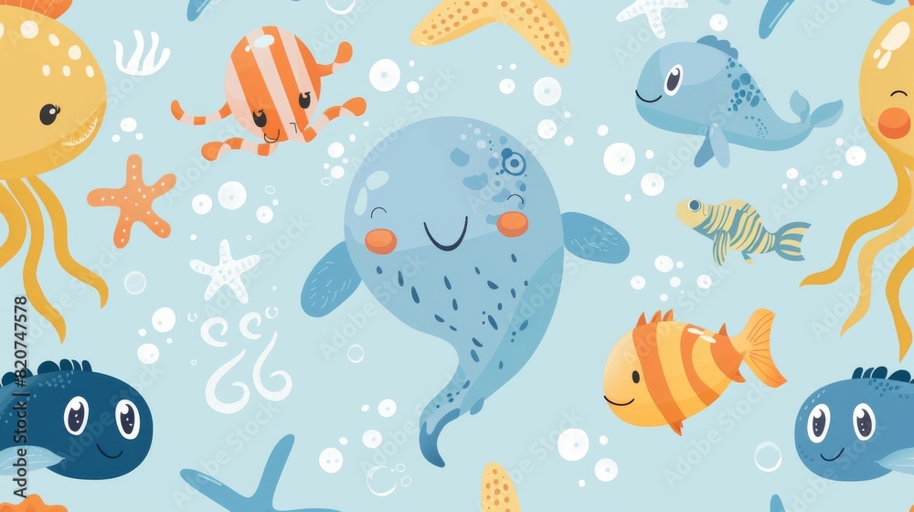 Cute cartoon zoo animals with enclosures and visitors Cute cartoon zoo animals with enclosures and visitors