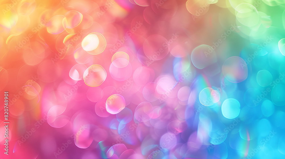 Abstract background of Blurry colorful of motions lights graphic design, Abstract festive background with bubbles, bokeh for design colorful illustration, Gradient colors background with lens effect
