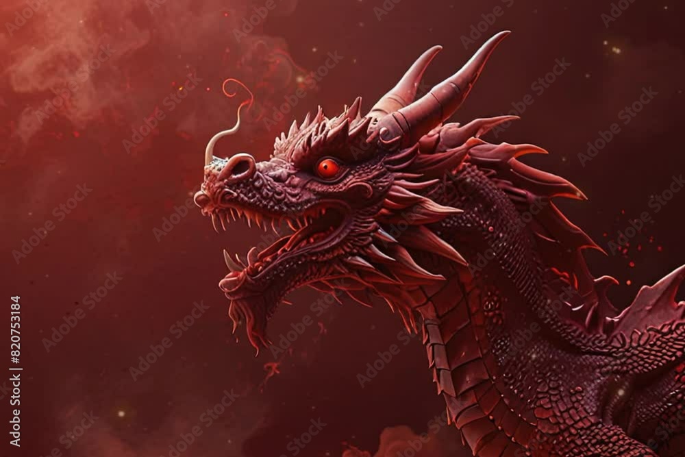 Red dragon for Chinese year background Red dragon for Chinese year background